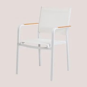 Cadeira de jardim empilhável de alumínio Archer Branco - Sklum