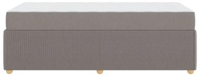 Estrutura da Cama Cinzento-acastanhado 90 x 190 cm tecido