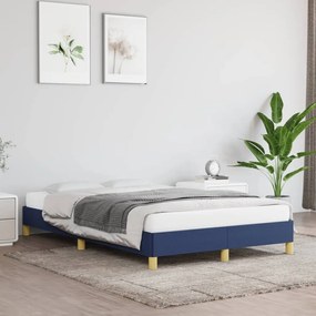 Estrutura de cama sem colchão 120x200 cm tecido azul