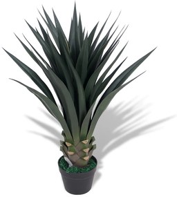 244429 vidaXL Planta iúca artificial com vaso 85 cm verde
