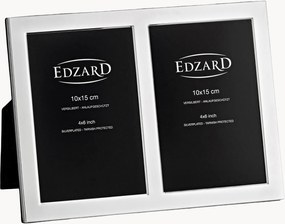 Moldura dupla para fotos banhada a prata Salerno