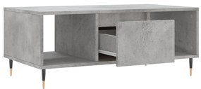 Mesa de centro 90x50x36,5 cm derivados madeira cinzento cimento