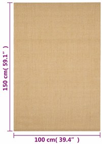 Tapete sisal natural 100x150 cm