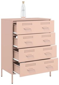 Aparador 68x39x89 cm aço rosa