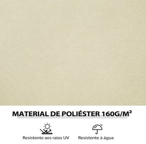 4 Paredes Laterais para Tenda 3x3 m (Não incluida) Laterais de Tenda com Ganchos 8 Janelas e Proteção UV  Creme