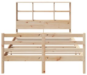 Cama com estante sem colchão 120x190 cm pinho maciço