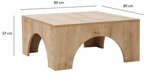 Mesa de Centro Collesium – Carvalho – 80x37x80 cm