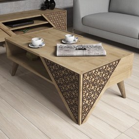 Mesa de Centro Beril – Carvalho – 105x58x40 cm