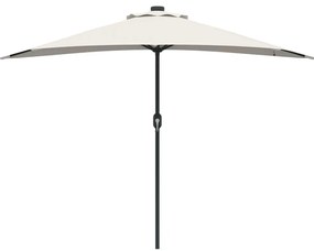 Parasol de Jardim Meio Areia Largo Alumínio