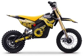 Mini moto elétrica para crianças MINICROSS 1100W Roan 903 motor eléctrico Brush 12/10" Amarelo