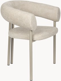 Cadeiras de jantar estofadas com braços Heels, conjunto de 2