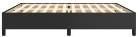 Estrutura de cama 200x200 cm couro artificial preto