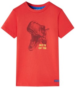 T-shirt para criança vermelho 128