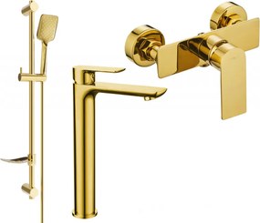 Mexen Alfa DF62 conjunto de chuveiro, dourado - 745714DF62-50