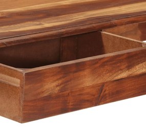 Secretária com gaveta 110x50x77 cm madeira de acácia maciça