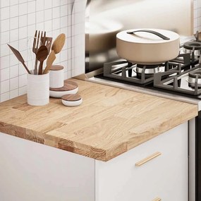 VidaXL Bancada de cozinha retangular 60x63,5x4 cm carvalho maciça