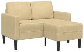 vidaXL Sofá 2 lugares com Chaise em L 125cm linho verde cinzento