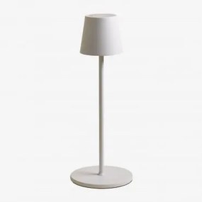 Candeeiro De Pé Exterior Led Sem Fios Isona Branco - Sklum