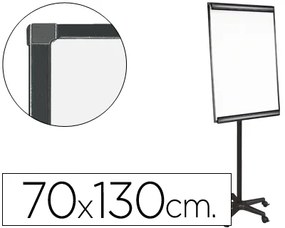 Quadro Branco Flipchart Q-connect Magnético com Rodas 103x70 cm