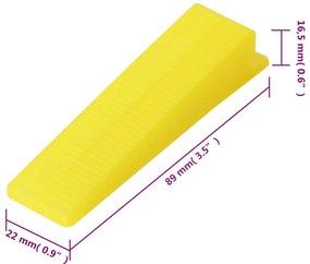 Sistema nivelação de ladrilhos 500 cunhas 2500 niveladores 2 mm