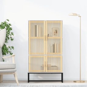 vidaXL Aparador alto 70x35x125 cm derivados de madeira branco