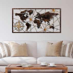 Acessório Decorativo de Parede em Metal Bys-132 – Multicolor – 120x60
