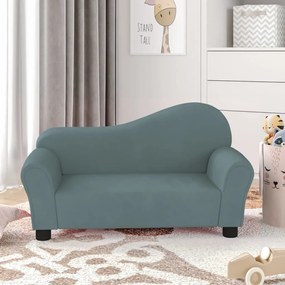 vidaXL Sofá infantil veludo azul