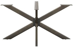 Pé de mesa de jantar em formato de aranha, preto, 150x78x(72-73) cm, a