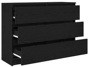 Aparador 100x35x76 cm derivados de madeira carvalho preto
