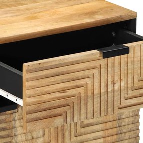 Mesa de cabeceira 50x33x60 cm madeira de mangueira maciça