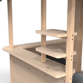 Casa de brincar em madeira para jardim Hika natural