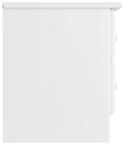Mesa de cabeceira ALTA 41x35x41 cm pinho maciço branco
