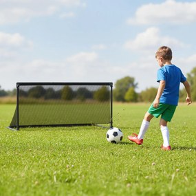 Baliza de futebol infantil 100 x 50 x 47 cm portátil com estrutura metálica dobrável, estacas para fixação no solo, montagem simples, para maiores de