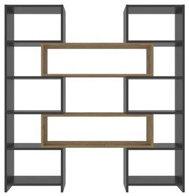 Estante Poyraz – Preto Carvalho – 163,5x150x22 cm