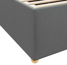 Estrutura de cama com colchão Cinzento escuro 160 x 200 cm