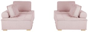 Conjunto de sofás modular para 4 pessoas em rosa TIBRO Beliani
