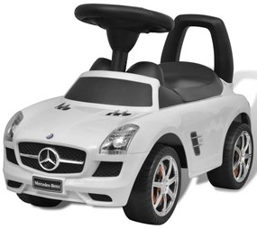 Mini-Carro Infantil de Impulso com Pés, Mercedes Benz, Branco