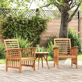 vidaXL Cadeiras de jardim 2 pcs madeira acácia maciça