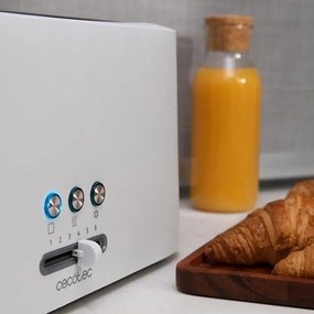 Torradeira Toast&Taste 10000 Extra White. 980 W, ranhura extralarga longa, Função Reaquecer, Descongelar e Cancelar, plástico, Grelha superior, Branco