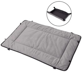 vidaXL Cama para cão 65 x 80 cm cinzento