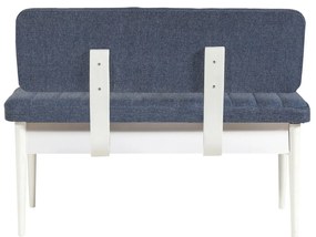 Conjunto Mesa de Jantar Extensível e Cadeiras Vina – Branco e Azul Esc