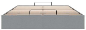 Estrutura de cama otomana sem colchão 140x190 cm cinzento claro