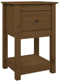 Mesas de cabeceira 2pcs 40x35x61,5 cm pinho maciço castanho mel