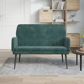 351416 vidaXL Banco 108x79x79 cm veludo verde-escuro