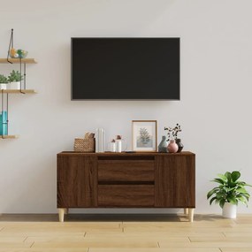 Móvel de TV 102x44,5x50 cm derivados madeira carvalho castanho