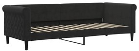 Sofá-cama com colchão 80x200 cm veludo preto