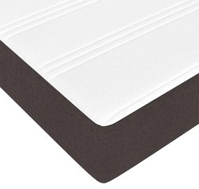 Cama Box Castanho 160 x 200 cm Tecido, Madeira de Engenharia