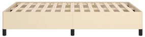 Estrutura de cama sem colchão 120x200 cm tecido cor creme