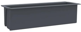 Floreiras para paletes Euro 12 pcs 36x13,5x9,5 cm PP cinzento