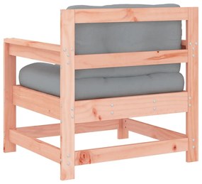 Cadeiras de jardim c/ almofadões 2pcs madeira de douglas maciça